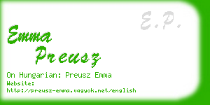 emma preusz business card